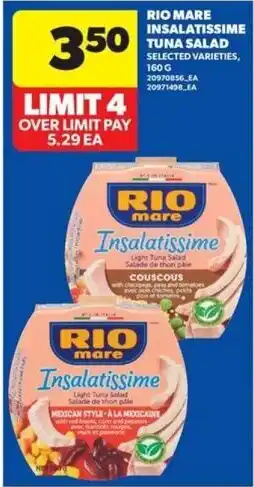 Real Canadian Superstore Rio mare insalatissime tuna salad offer