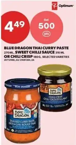 Real Canadian Superstore Blue dragon thai curry paste or chili crisp offer