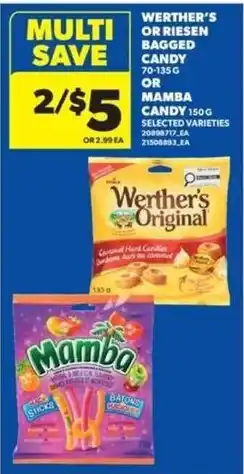 Real Canadian Superstore Werther's or Mamba candy offer