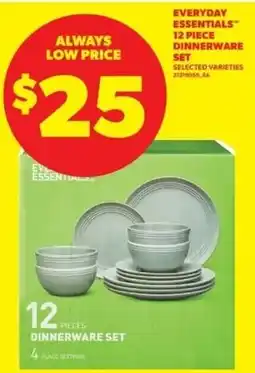 Real Canadian Superstore Everyday Essentials 12 Piece Dinnerware Set offer