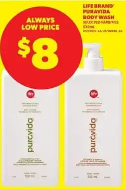 Real Canadian Superstore Life brand puravida body wash offer