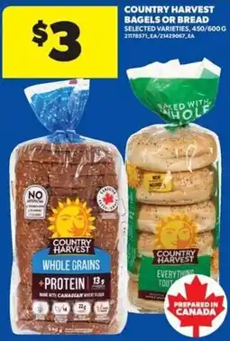 Real Canadian Superstore Country Harvest bagels or bread offer