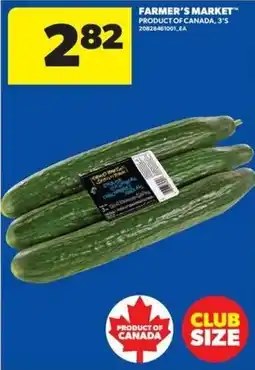 Real Canadian Superstore Farmer's Market cucumbers offer