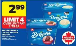 Real Canadian Superstore Breyers family classic frozen dessert selected varieties offer