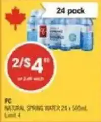 Shoppers Drug Mart PC natural spring water offer