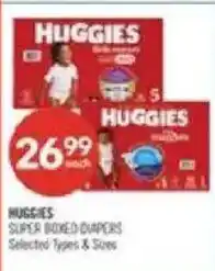 Shoppers Drug Mart Huggies super boxed diapers offer