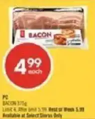 Shoppers Drug Mart PC bacon offer