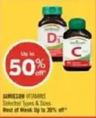 Shoppers Drug Mart Jamieson vitamins offer