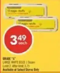 Shoppers Drug Mart Grade A large white eggs offer