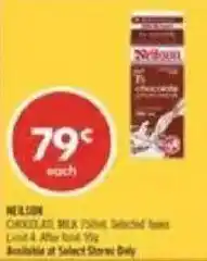 Shoppers Drug Mart Nelson chocolate milk offer