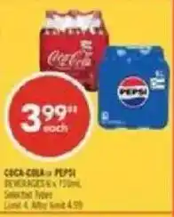 Shoppers Drug Mart Coca-Cola or Pepsi beverages offer