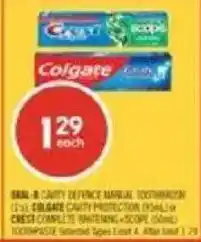 Shoppers Drug Mart Colgate oral & cavity defence manual toothbrush offer