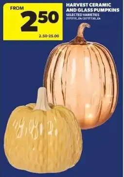 Real Canadian Superstore Harvest ceramic and glass pumpkins offer