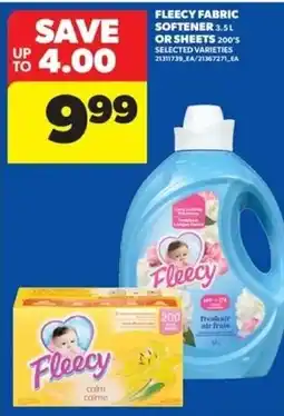 Real Canadian Superstore Fleecy fabric softener or sheets offer