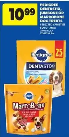 Real Canadian Superstore Pedigree dentastix, jumbone or marrobone dog treats offer