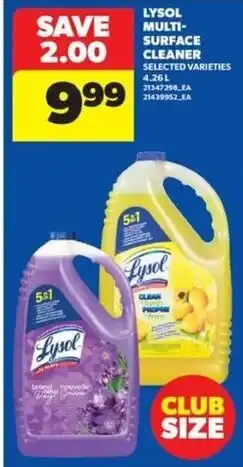 Real Canadian Superstore Lysol multi-surface cleaner offer