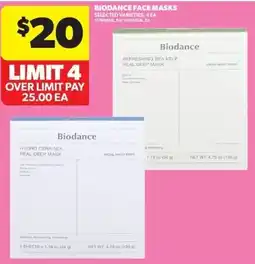 Real Canadian Superstore Biodance face masks offer