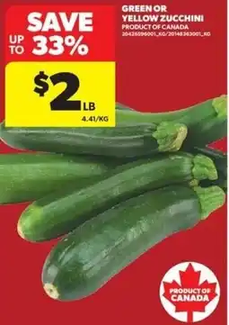 Real Canadian Superstore Green or yellow zucchini offer