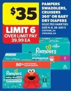 Real Canadian Superstore Pampers swaddlers, cruisers 360 or baby dry diapers offer