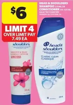 Real Canadian Superstore Head & Shoulders shampoo or conditioner offer