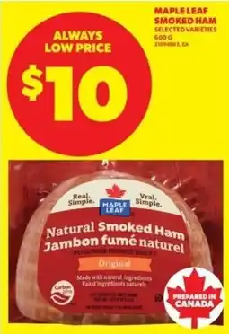 Real Canadian Superstore Maple Leaf natural smoked ham offer