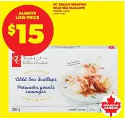 Real Canadian Superstore PC bacon-wrapped wild sea scallops offer
