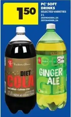 Real Canadian Superstore PC soft drinks selected varieties offer