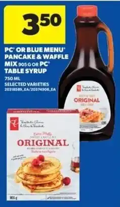 Real Canadian Superstore pc original pancake & waffle mix offer