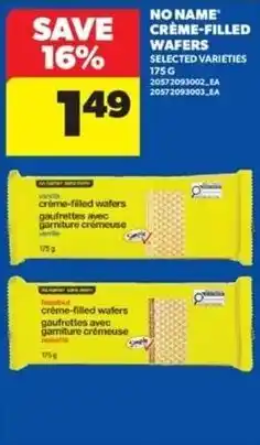 Real Canadian Superstore No Name crème-filled wafers offer