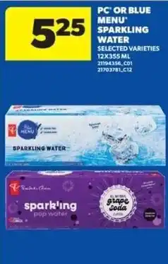 Real Canadian Superstore PC or blue menu sparkling water offer