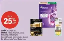 Shoppers Drug Mart L'Oréal age perfect garnier facial moisturizers or moisture bomb masks offer
