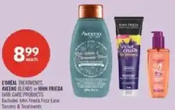 Shoppers Drug Mart L'oreal treatments aveeno blends by john frieda hair care products offer
