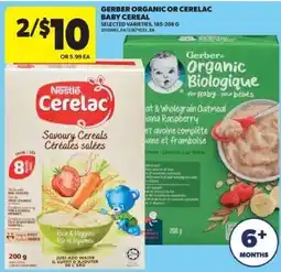 Real Canadian Superstore Gerber organic or cerelac baby cereal offer