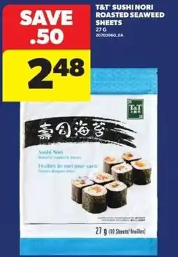 Real Canadian Superstore T&T Sushi Nori Roasted Seaweed Sheets offer