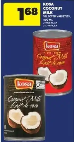 Real Canadian Superstore Kosa coconut milk offer
