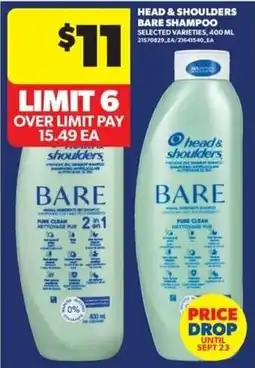 Real Canadian Superstore Head & Shoulders bare shampoo offer