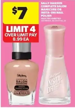 Real Canadian Superstore Sally Hansen complete salon manicure or insta-dri nail polish offer