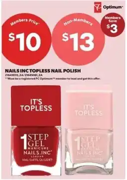 Real Canadian Superstore Nails Inc Topless Nail Polish offer