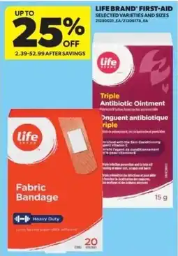 Real Canadian Superstore Life Brand first-aid fabric bandage offer