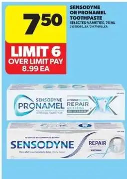 Real Canadian Superstore Sensodyne or Pronamel toothpaste offer