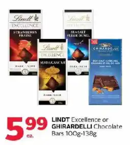 Rexall Lindt Excellence or Ghirardelli Chocolate Bars offer