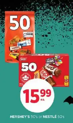 Rexall Hershey's 50's or Nestlé 50's offer
