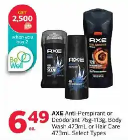 Rexall Axe anti-perspirant or deodorant or body wash or hair care offer