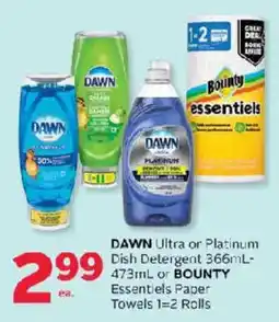 Rexall Dawn ultra or platinum dish detergent offer