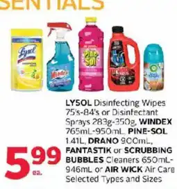 Rexall Lysol disinfecting wipes offer