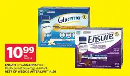 Rexall Ensure or Glucerna Meal Replacement Beverage offer