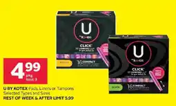 Rexall U by Kotex Pads, Liners or Tampons offer