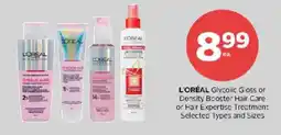 Rexall L'Oréal Glycolic Gloss or Density Booster Hair Care or Hair Expertise Treatment offer