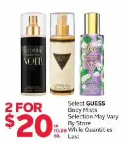 Rexall Guess body mists offer