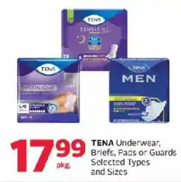 Rexall Tena underwear briefs pads or guards offer